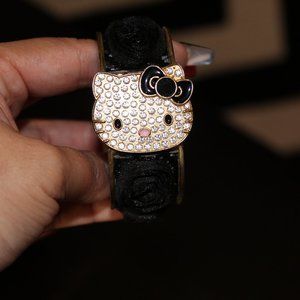 Hello Kitty pave watch with bracelet band